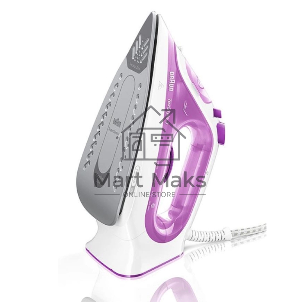 Утюг Braun SI 3030 PU белый/фиолетовый, 2300 Вт, 45 г/мин, 140 г/мин, 270 мл