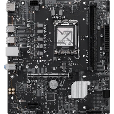 Материнская плата MSI PRO H810M-E, LGA 1851, Intel H810, 2xDDR5 (до 128 ГБ), 4xSATA, 1xM.2 (PCIe 4.0 x4), 1xPCIe 5.0 x16, 1xPCIe x1, 1xHDMI, 1xDP, 1x2.5Gb LAN, 2xUSB-A 5Gbps, 4xUSB-A 2.0, 3x3.5 мм, 7.1, чёрный, mATX