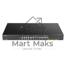 Коммутатор D-Link DGS-1250-28XMP/RU/A1A, 24×1 Гбит/с + 4×10 Гбит/с SFP+, управляемый