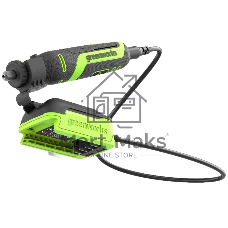Гравер аккумуляторный GreenWorks G24RT, 24V, бесщеточный, с принадлежностями 52 шт., без АКБ и ЗУ (3200807)