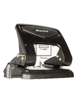 Дырокол Silwerhof VIS, до 35 листов, металл черный, отверстий: 2, с линейкой