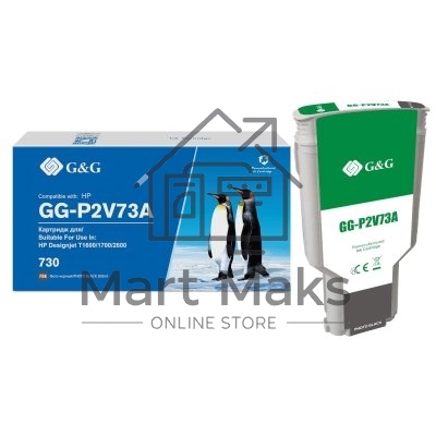 Картридж струйный G&G GG-P2V73A 730 черный фото (300 мл) для HP DJ T1600/T1700/T2600