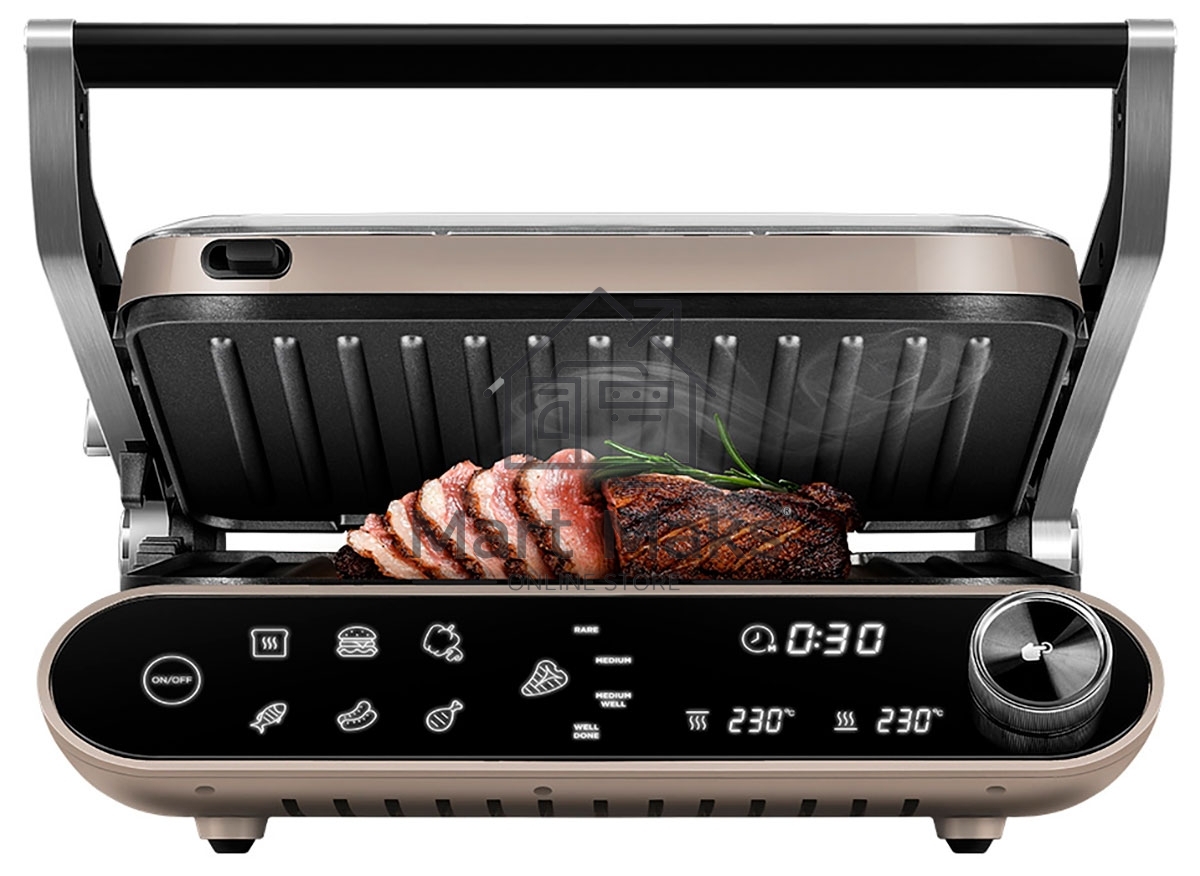 Гриль Redmond SteakMaster GM-303 бежевый, 2200 Вт