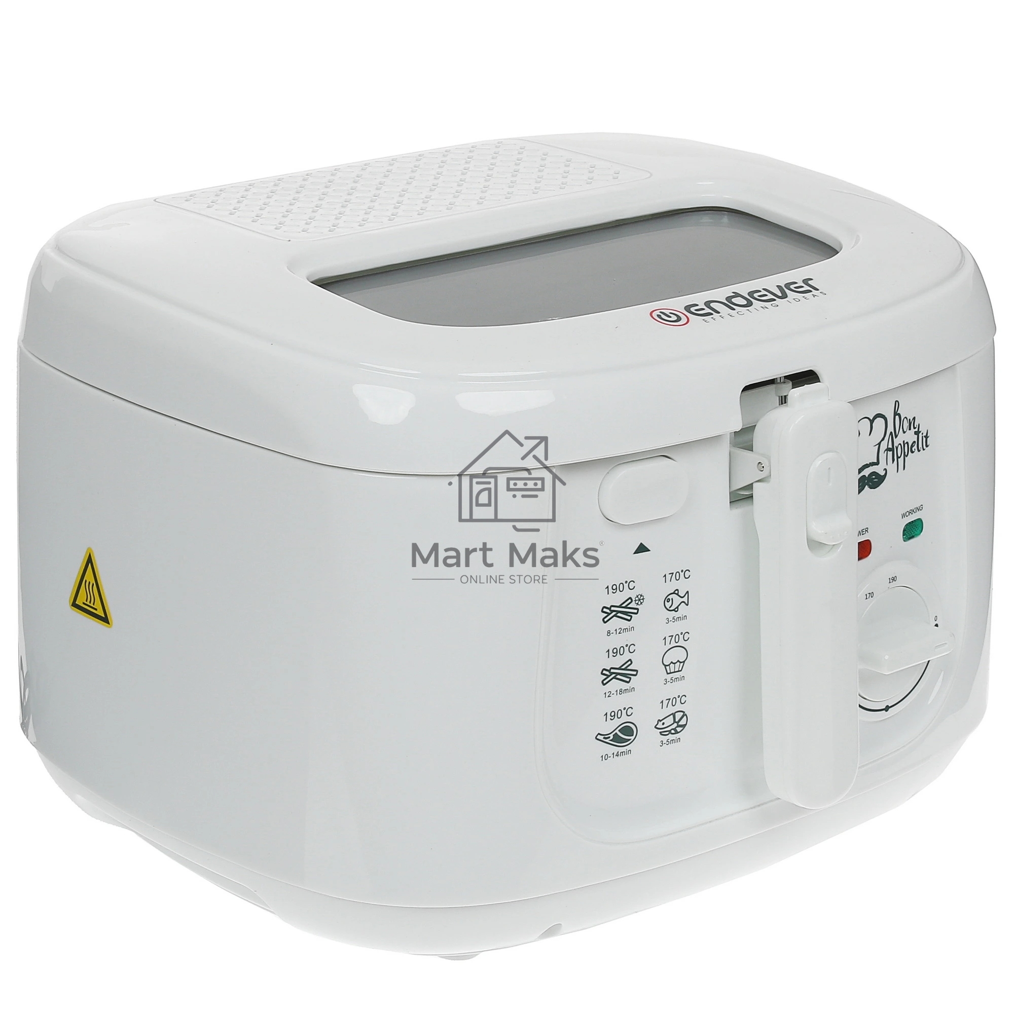 Фритюрница Endever Skyline FR-111 белый, 1800 Вт, 2.5 л, антипригарное покрытие