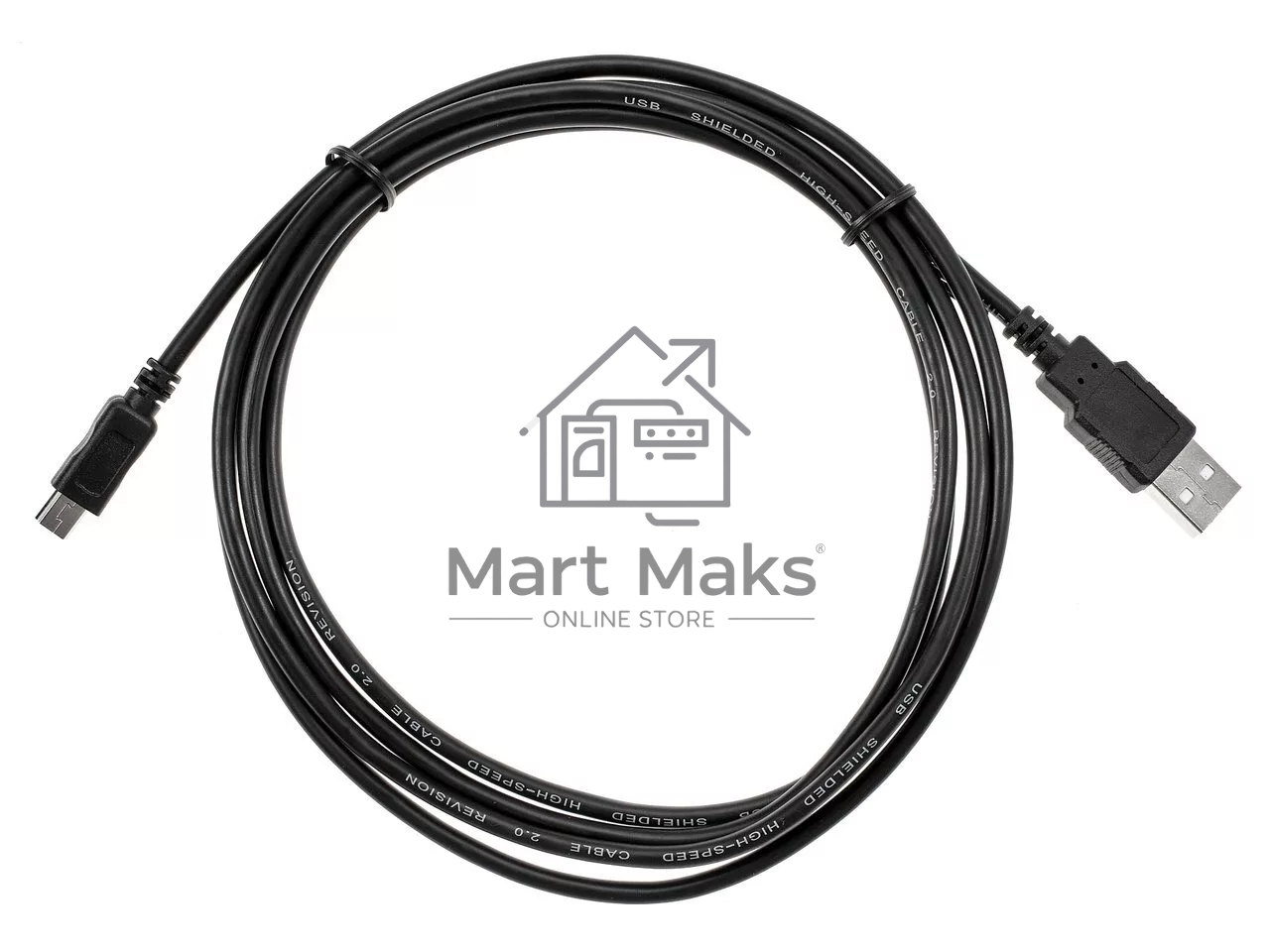 Кабель USB 2.0 A-->mini-B 5P (1.8 м) черный, Telecom<TC6911BK-1.8M>