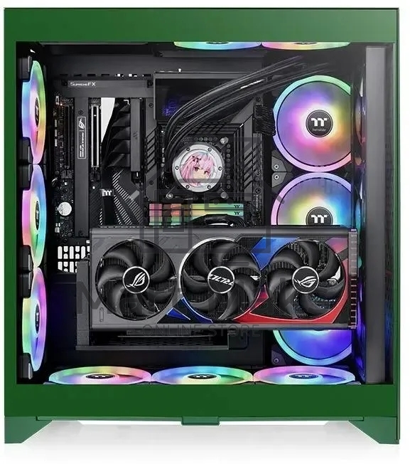 Компьютерный корпус Thermaltake CTE E660MX зеленый без БП E-ATX 13x120mm 11x140mm 2xUSB3.0 audio bott PSU