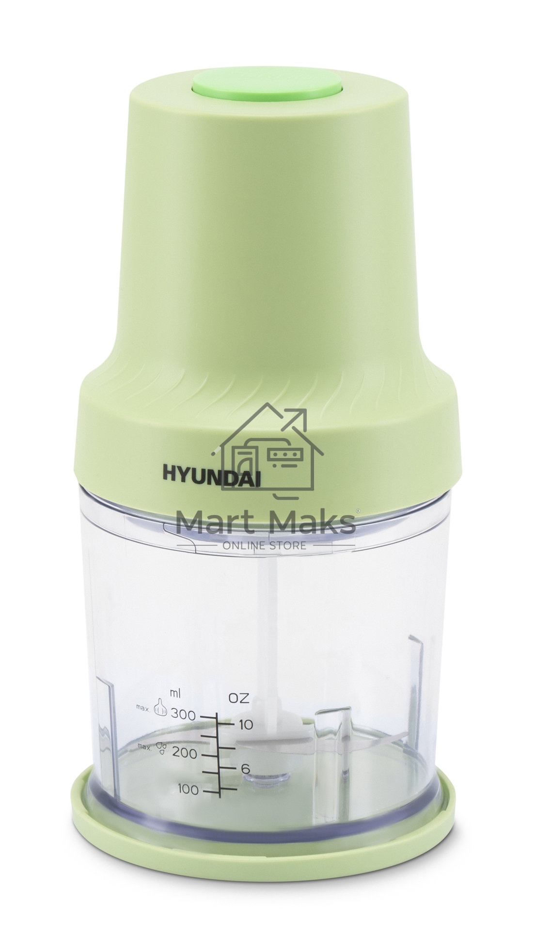 Измельчитель электрический Hyundai HYC-P3128 0.8л. 350Вт салатовый/белый