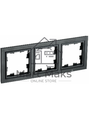 Рамка 3-местная IEK BRITE РУ-3-БрЧ черный