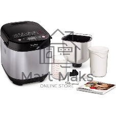 Хлебопечка Moulinex OW240E30 серебристый/черный, 650 Вт, 1.0 кг, 20 программ