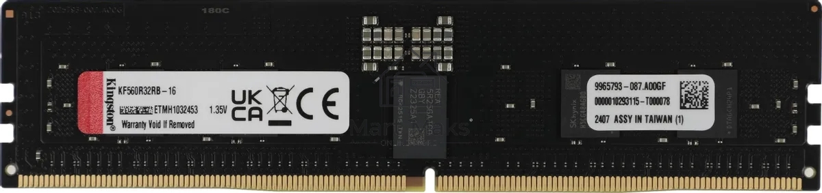 Оперативная память Kingston Fury Renegade Pro Black, DDR5, 16GB (1x16GB), 6000 MHz, CL32, ECC, RDIMM