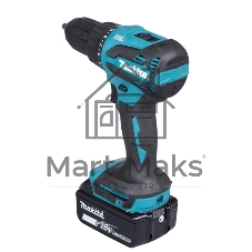 Дрель-шуруповерт Makita DHP490F003, 18 В, 3 Ач, 50 Нм, бесщеточный, ударный