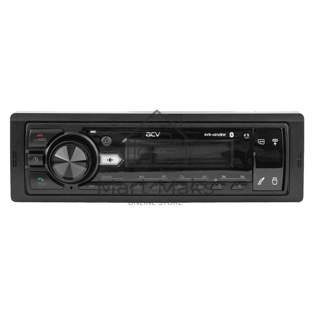 Автомагнитола ACV AVS-401UBW 1DIN 4x50Вт v5.0 AUX 2 (43343)