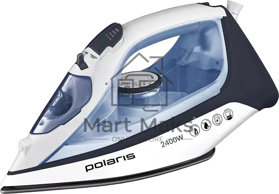 Утюг Polaris PIR-2483К синий/белый, 2400 Вт, 50 г/мин, 175 г/мин, 300 мл