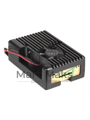 Корпус Qumo Aluminum case with black fan, Raspberry Pi 4, black(RS022)