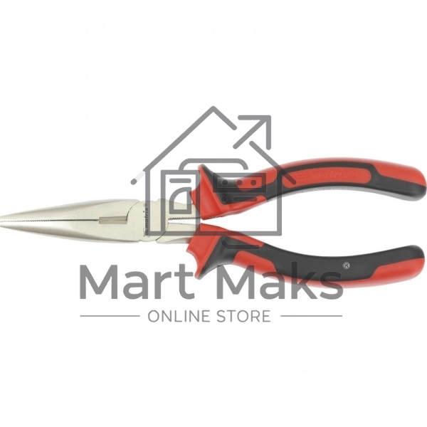 Длинногубцы Matrix NICKEL 17166 180 мм, прямые никелированные, двухкомпонентные рукоятки