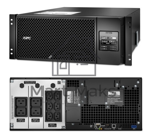 Источник бесперебойного питания APC Smart-UPS SRT SRT6KRMXLI/6000 ВА/6000 Вт/6xIEC320 С13, 4xIEC320 С19