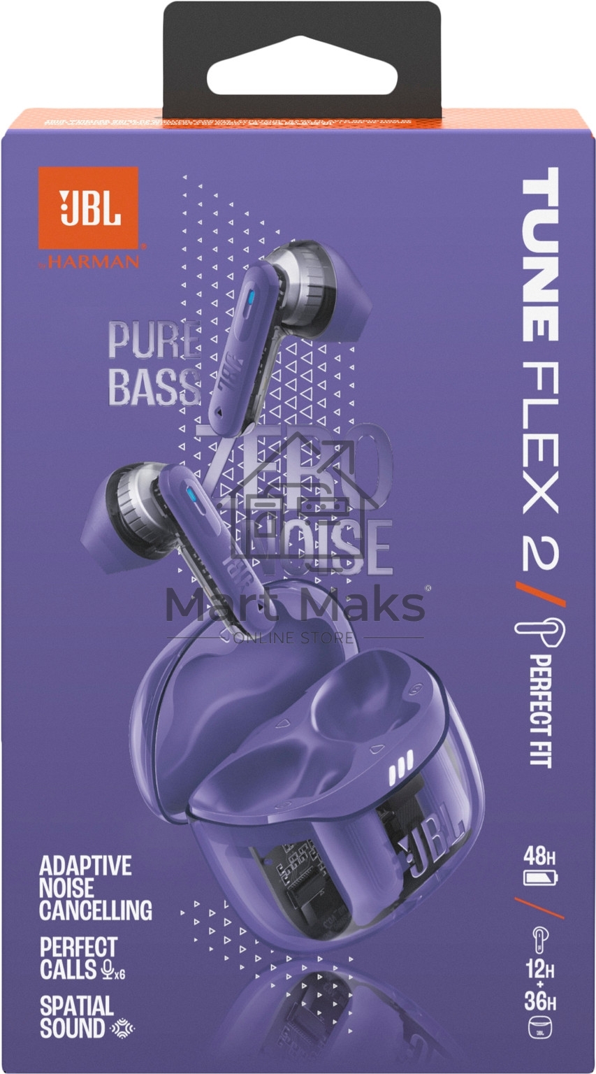Наушники JBL Tune Flex 2 призрачно-фиолетовый