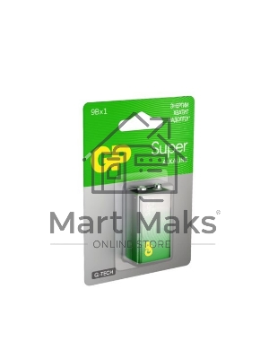 Алкалиновая батарейка GP Super Alkaline G-Tech 9V Крона - 1 шт. на блистере (1 шт.)