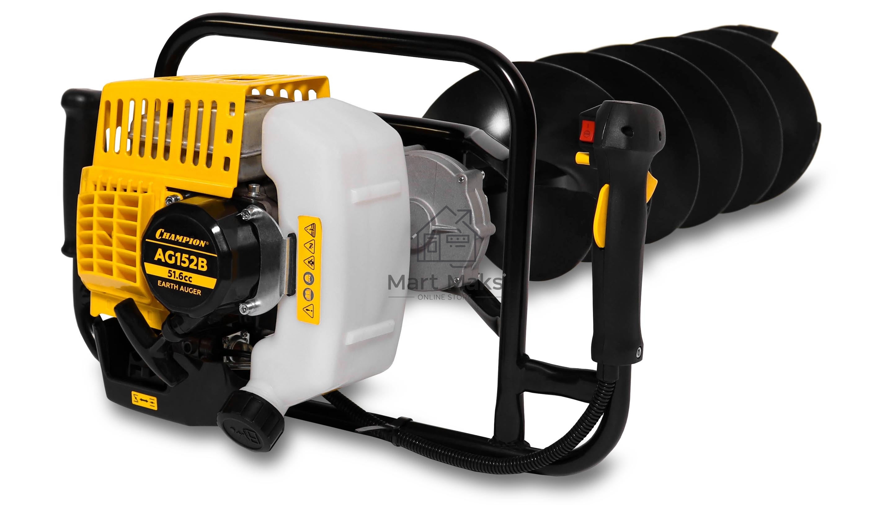 Мотобур CHAMPION AG152B 1,46кВт 51,6см? 9,2кг без шнека