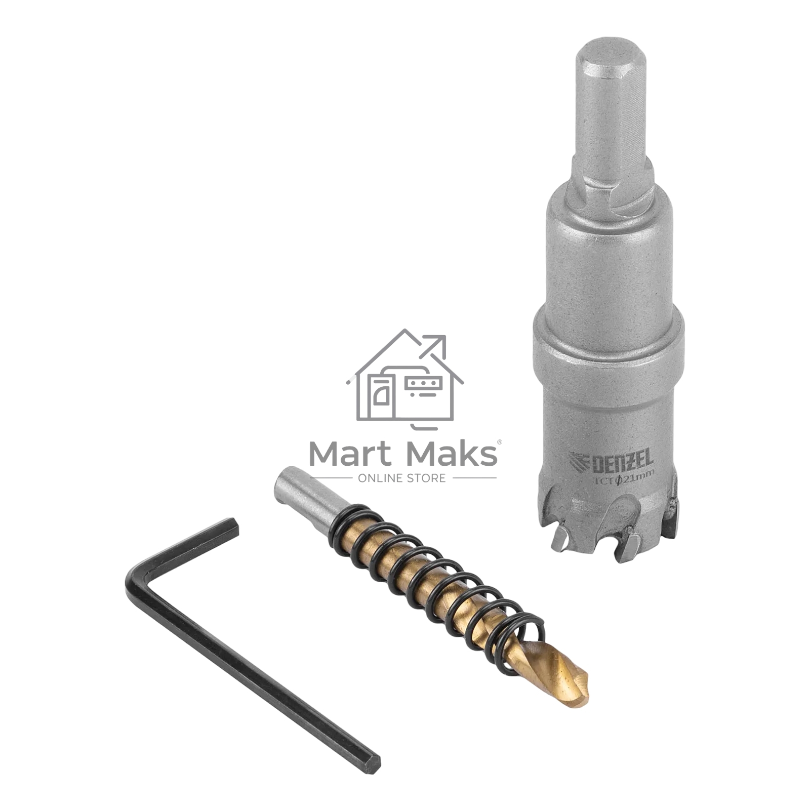 Коронка по металлу Denzel твердосплавная, 21 мм