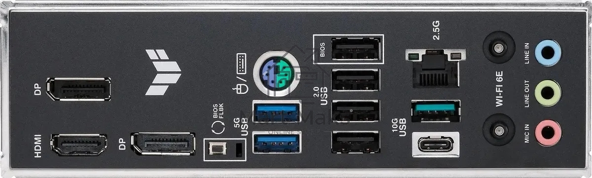 Материнская плата ASUS TUF GAMING B850M-E WIFI, AM5, AMD B850, 4xDDR5, 4xSATA, 3xM.2, 1xPCIe 5.0 x16, 1xPCIe 3.0 x1, 1xHDMI, 2xDP, 1x2.5Gb LAN, Wi-Fi 6E, Bluetooth 5.3, 1xUSB-C 10Gbps, 1xUSB-A 10Gbps, 2xUSB-A 5Gbps, 4xUSB-A 2.0, 3x3.5 мм, 7.1, mATX