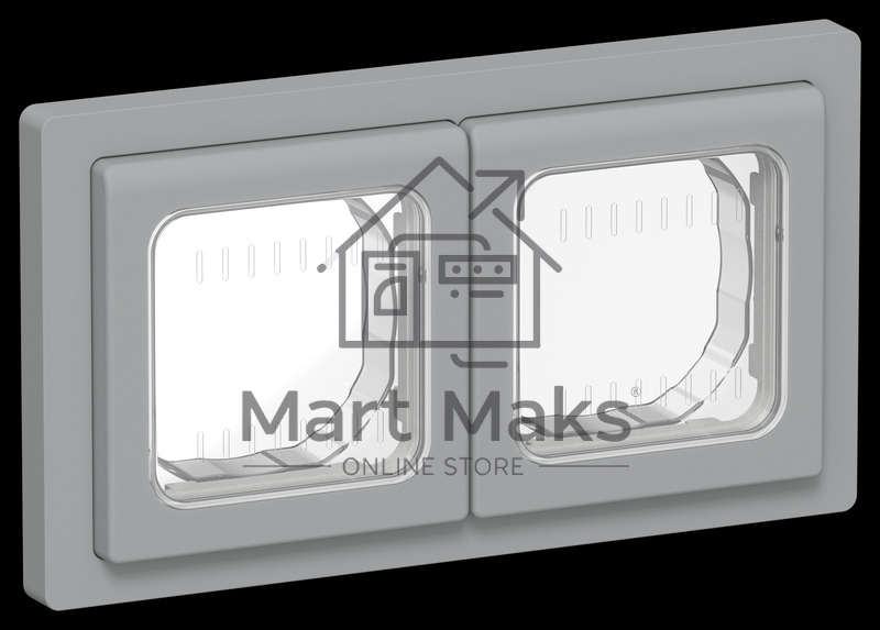 Рамка 2-местная IP55 Рпро-2-55-ФлС серый FLITE