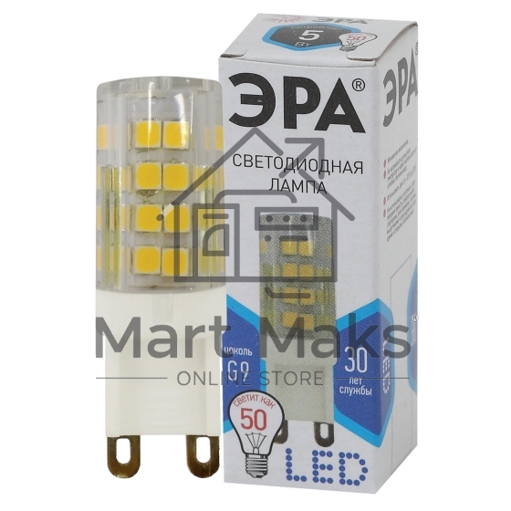 Лампа светодиодная ЭРА Б0027864 STD LED JCD-5W-CER-840-G9