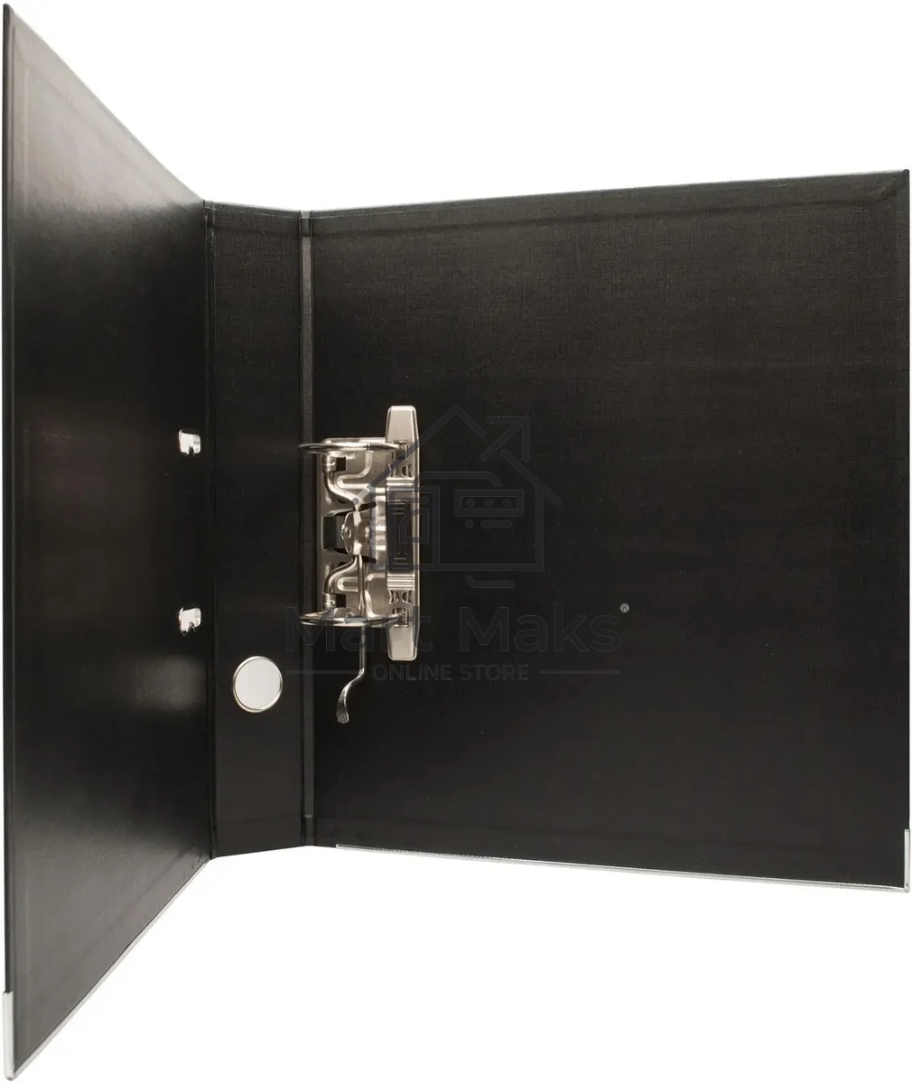 Папка-регистратор Silwerhof 2022106 A4 50мм, двусторонний ПВХ, черный, металлическая окантовка, сборная (упаковка: 2шт)