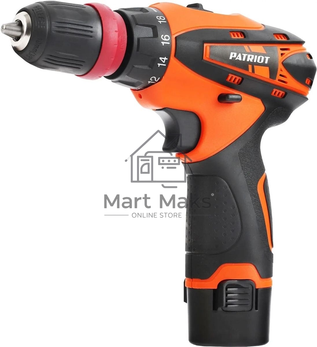 Дрель-шуруповерт аккумуляторная Patriot BR 115Li, Аккумуляторная, 16В, 2 АКБ, Кейс
