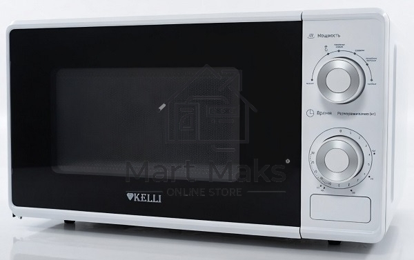 Микроволновая печь Kelli KL-5081 белый, 20 л, 700 Вт, переключатели — поворотный механизм