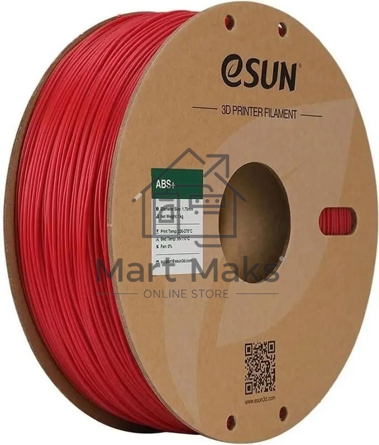 Пластик для принтера 3D Esun ABS+175R1 ABS d1.75мм 1кг 1цв. красный