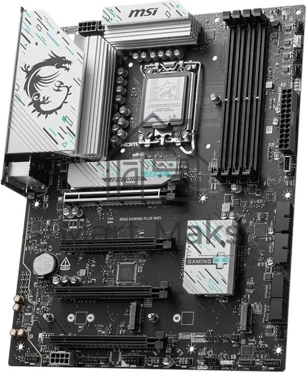 Материнская плата MSI B860 GAMING PLUS WIFI, LGA 1851, Intel B860, 4xDDR5, 4xSATA, 3xM.2, 1xPCIe 4.0 x4, 1xPCIe 5.0 x16, 1xDP, 1xHDMI, 1xUSB-C, 1x 5Gb LAN, 4xUSB-A 2.0, 2xUSB-A 3.2 Gen 1, 2xUSB 3.2 Gen 2, 7.1, 3x3.5 мм, ATX
