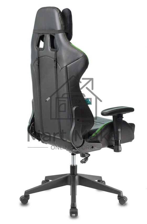 Кресло игровое Бюрократ VIKING 5 AERO LGREEN черный/салатовый искусственная кожа
