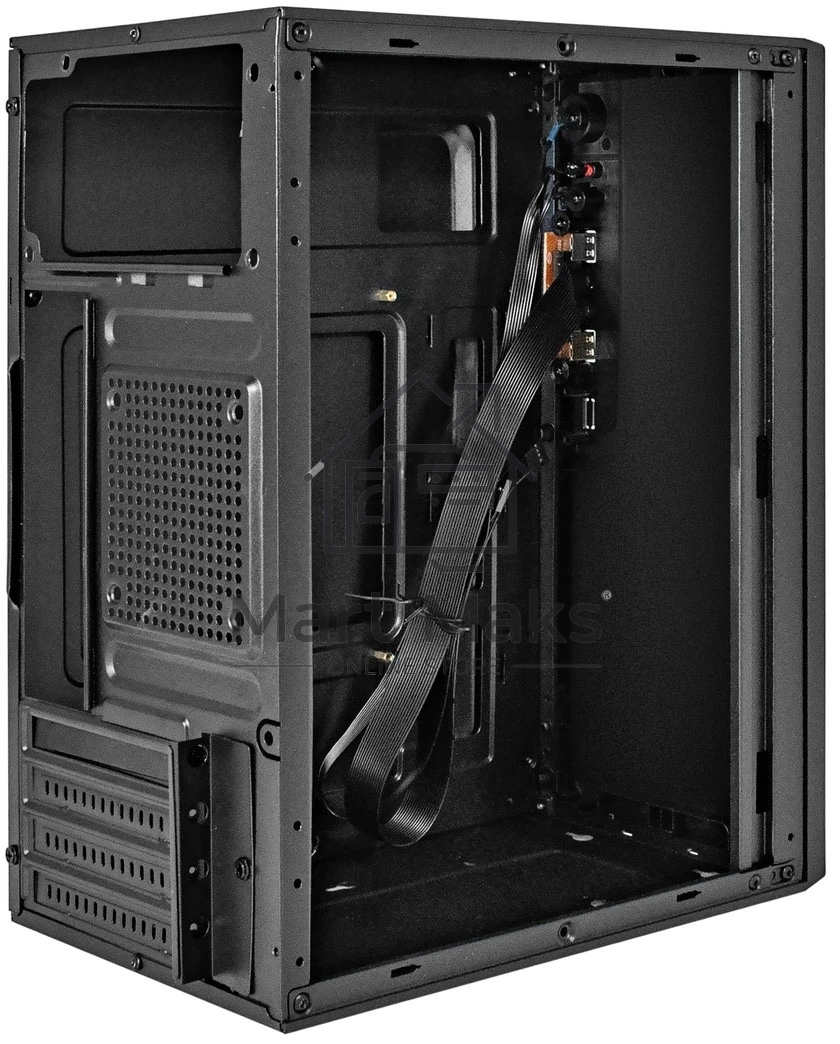 Компьютерный корпус Minitower ExeGate BAA-308UC-UNS450 (mATX, БП UNS450 с вент. 12см, 1*USB+1*USB3.0+1*TypeC, HD Audio, черный)