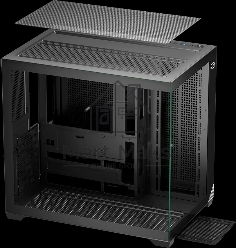 Корпус без блока питания PCCooler C3T700 BK, Midi-Tower, TG, no fans, 1xUSB-A 3.0 + 1xUSB-A 2.0 + 1xUSB-C, ATX, mATX, mITX черный