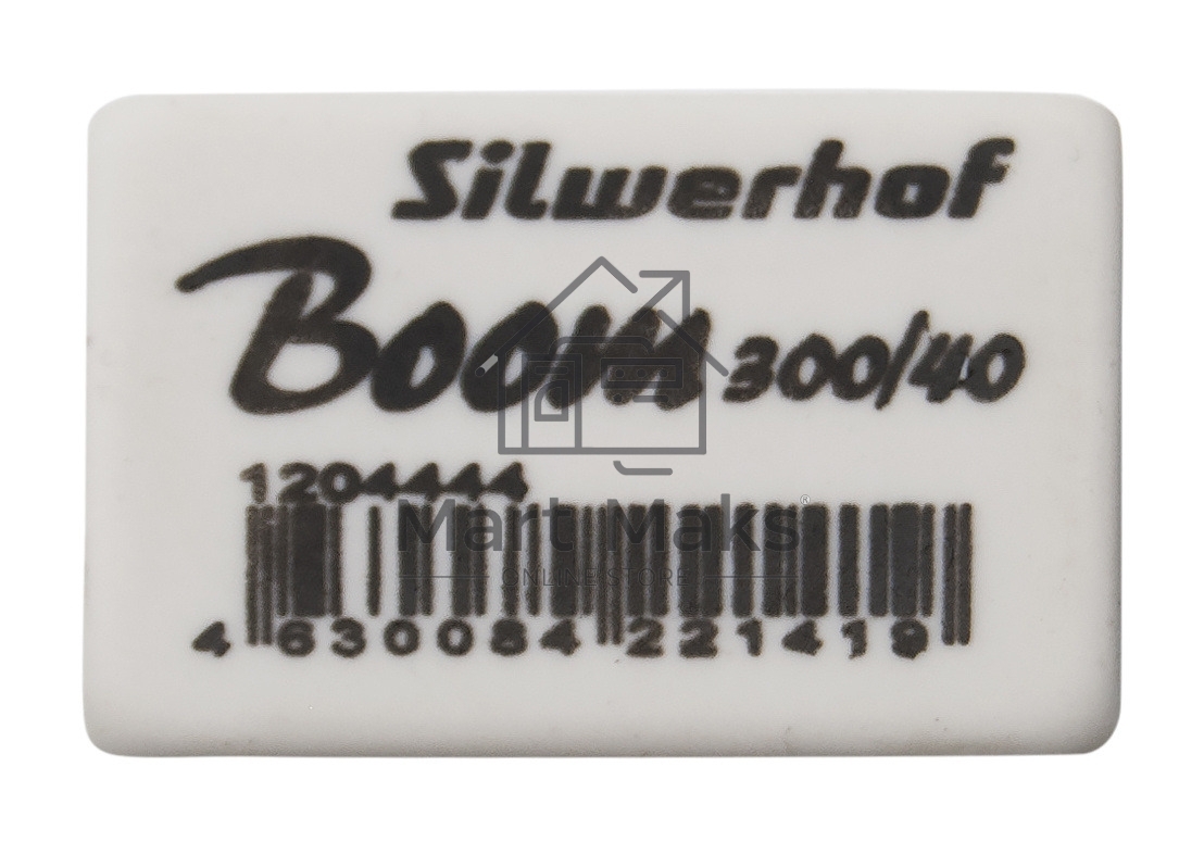 Ластик Silwerhof Boom 300/40 181148 35.5х23х8мм каучук термопластичный белый