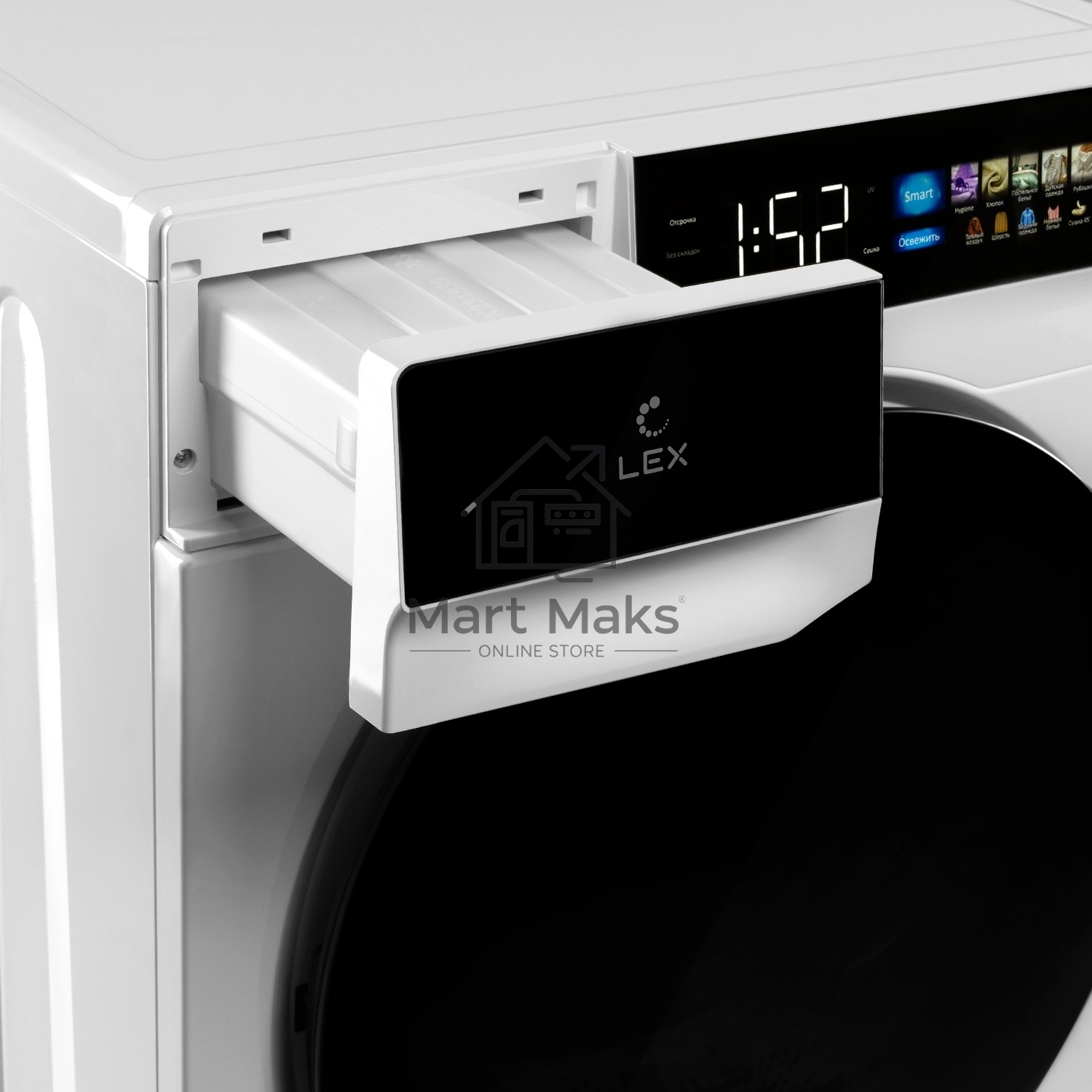 Сушильная машина LEX LDM12WBlThD белый, 10 кг, сушка - конденсационная, программ - 16, 60 x 85 x 62 см
