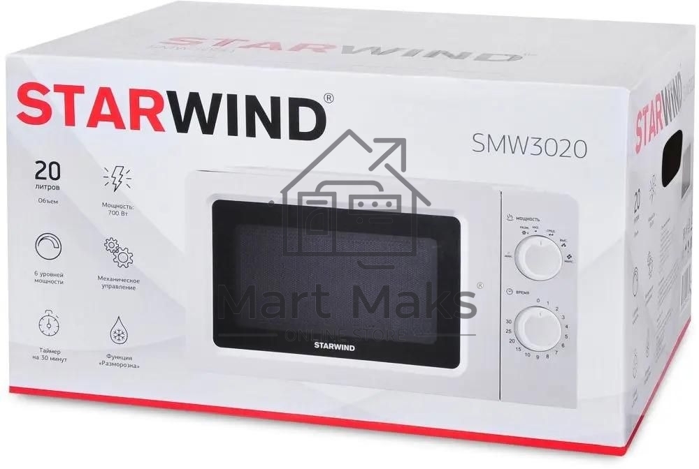 Микроволновая печь Starwind SMW3020 20л. 700Вт белый