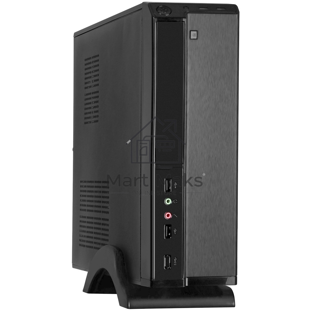 Компьютерный корпус Exegate EX268691RUS Компьютерный корпус MiniITX Exegate MI-207 Black, miniITX/mATX, <M450, 80mm>, 2*USB, Audio