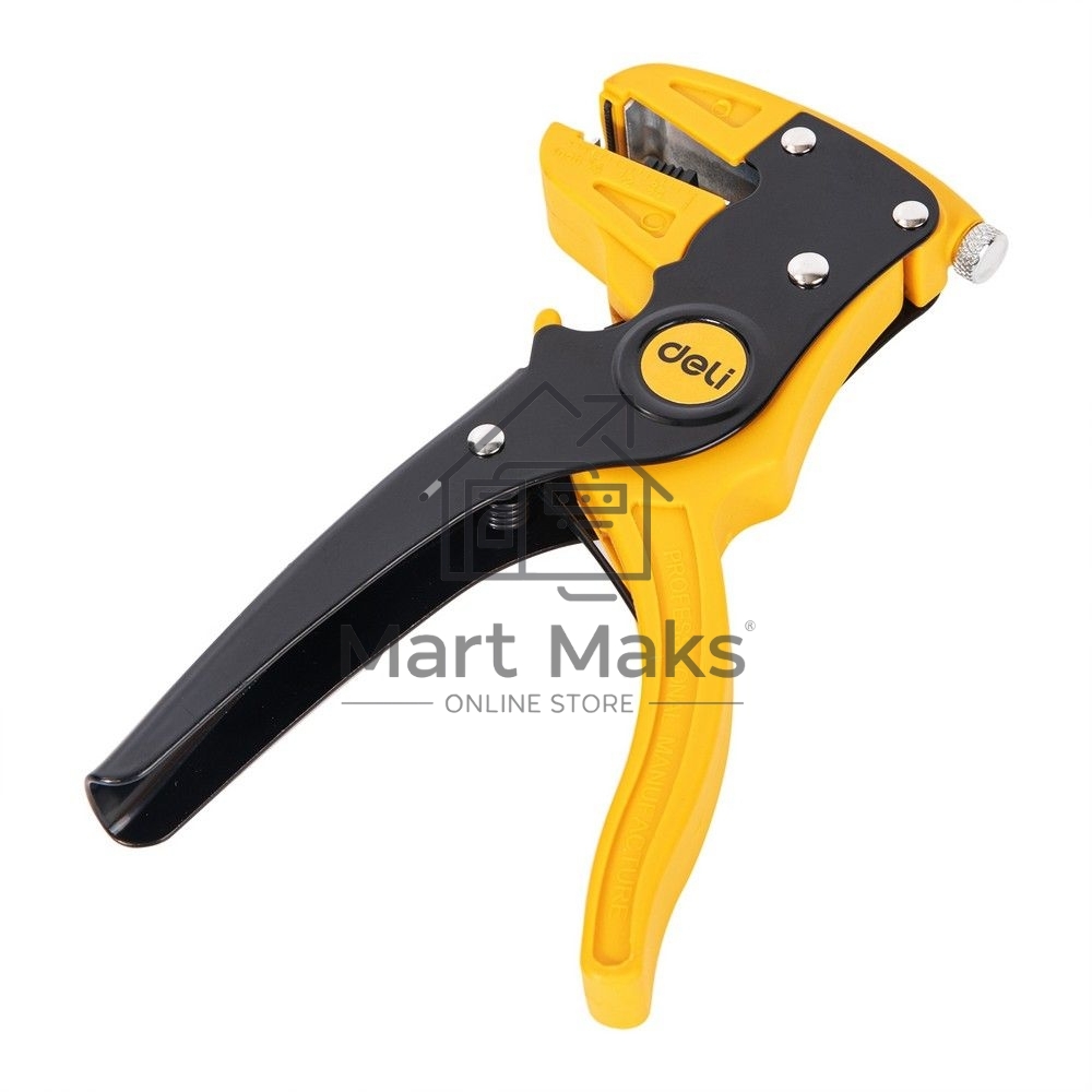 Автоматические клещи для снятия изоляции (стриппер) Deli DL2003 180мм, диапазон зачистки 0,5-6 мм, пружина с автоматическим возвратом