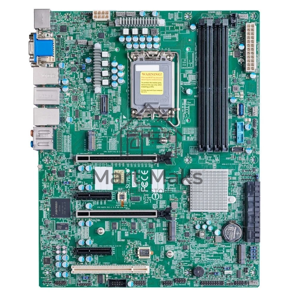 Серверная материнская плата Supermicro MBD-X13SAE-F-B, LGA 1700, Intel W680, 4xDDR5 ECC/non-ECC, 8xSATA-III, 3xM.2 PCIe, 2xPCI-E 5.0 x16, 2xPCI-E x4, 2xGigabit LAN, 1x2.5Gb LAN, 4xUSB-A 3.2 Gen 2, 1xUSB-C, 1xVGA, 1xDVI-D, 1xDP, 1xHDMI, ATX