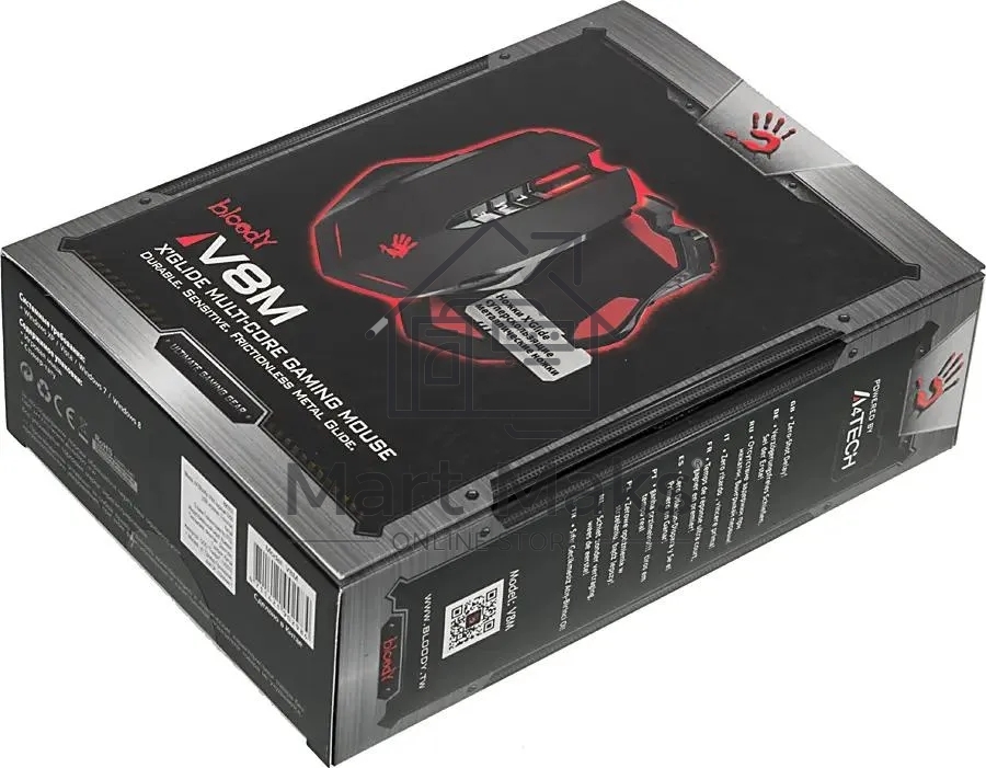 Мышь проводная A4Tech Bloody V8M Max черный, 12000 dpi, USB, кнопки - 10