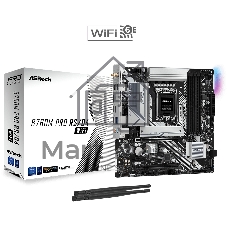 Материнская плата ASRock B760M Pro RS/D4 WiFi, LGA 1700, Intel B760, 4xDDR4, 4xSATA, 2xM.2, 1xPCIe 4.0 x16, DisplayPort, HDMI, USB Type-C, 1x2.5Gb LAN, Wi-Fi 6E, Bluetooth, 3x3.5 мм, 7.1, microATX