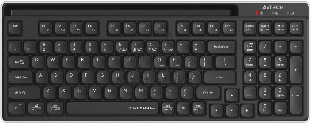 Клавиатура A4Tech Fstyler FBX70C беспроводная, USB, Bluetooth/Радиоканал, черный