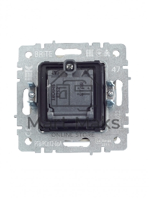 Розетка телевизионная двойная TV+SAT IEK BRITE РТВ/РСп12-БрА алюминий