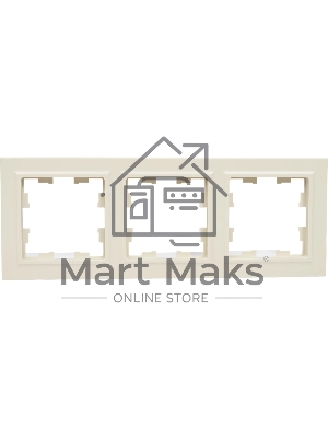 Рамка 3-местная IEK BRITE РУ-3-БрКр бежевый