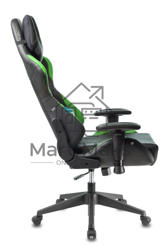 Кресло игровое Бюрократ VIKING 5 AERO LGREEN черный/салатовый искусственная кожа