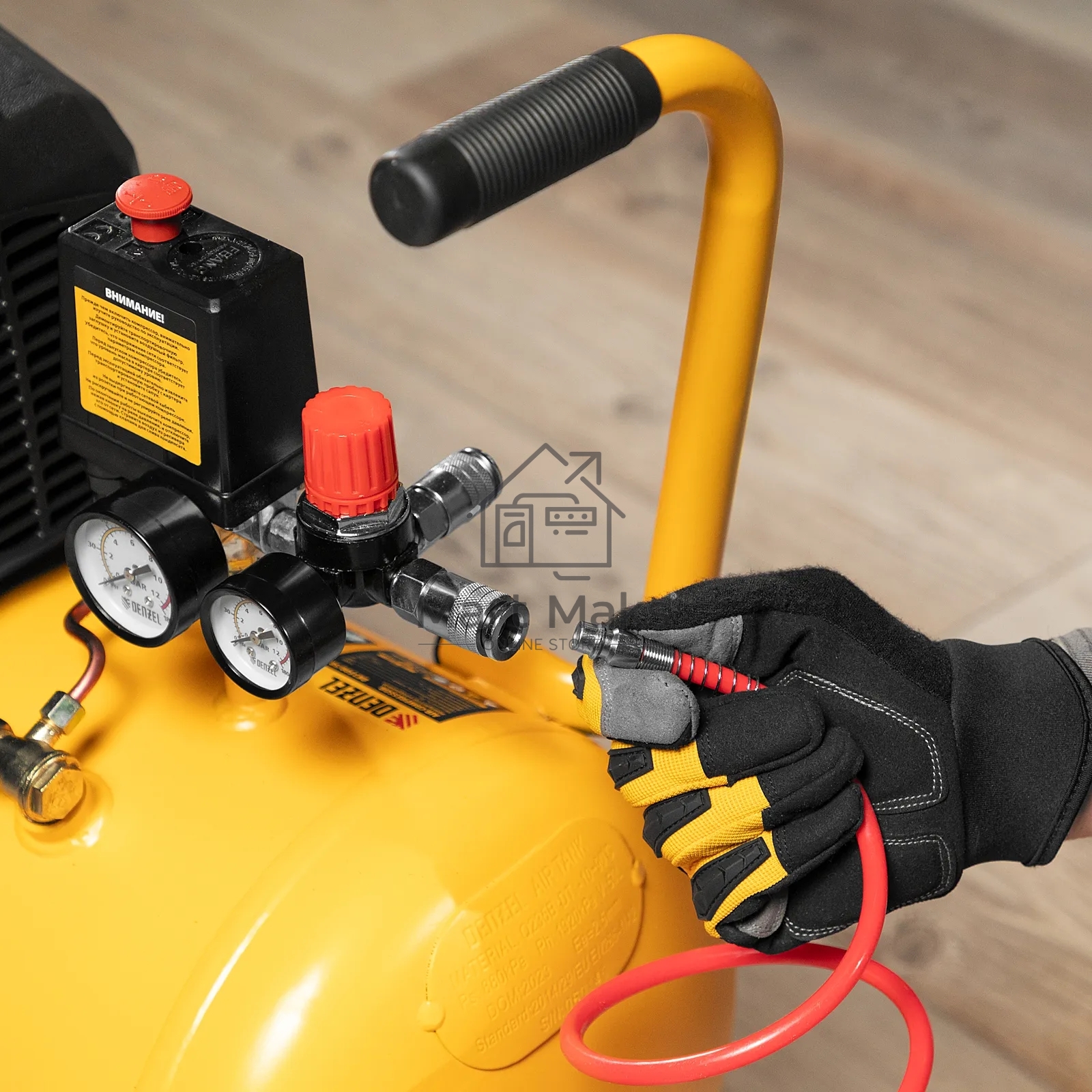 Компрессор воздушный Denzel DK1500/50,Х-PRO (58064) 1,5 кВт, 230 л/мин, 50 л