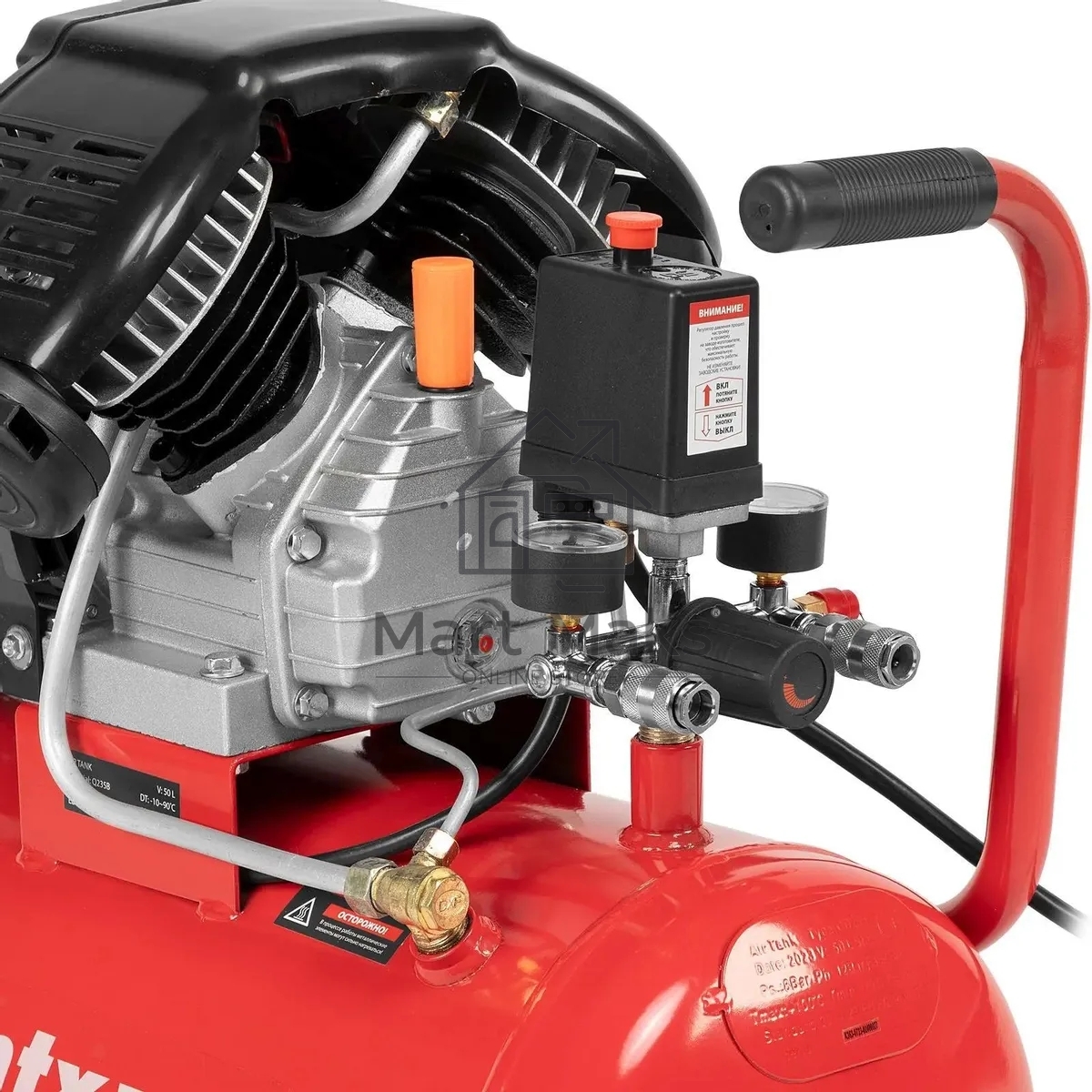 Компрессор воздушный MTX КК-2200/50, 2,2 кВт, 350 л/мин, 50 л, прямой привод, масляный