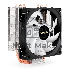 Кулер ExeGate Wizard EXX400V3-PWM.FRGB алюминий/медь, 1800 об/мин, 33 дБ, 4 pin, 140 Вт